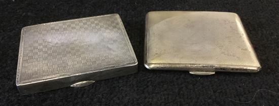 2 x silver cigarette cases